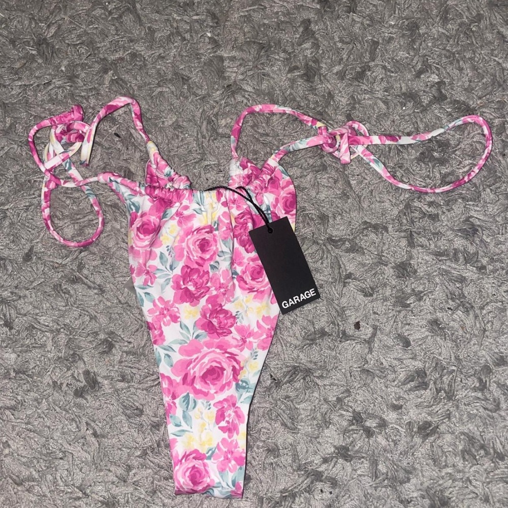 Pink Floral Bikini Bottom